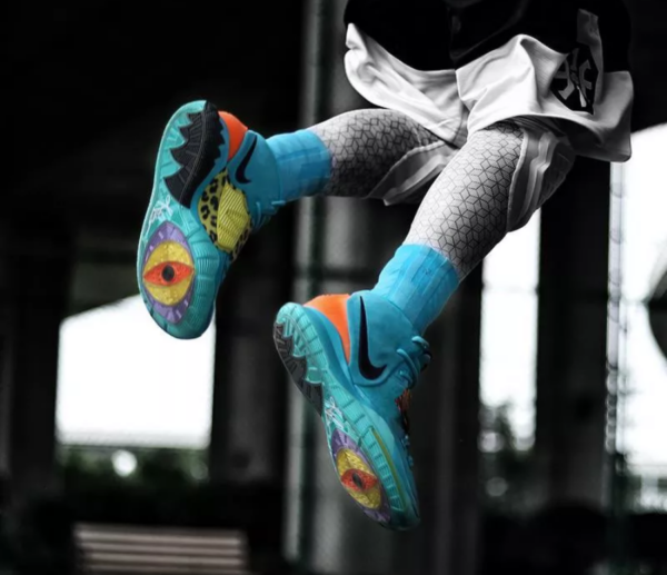 Giày Nike Kyrie 6 EP 'Animal Print Oracle Aqua' BQ4631-300 - Ảnh 8
