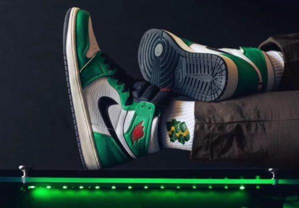 Giày Nike Air Jordan 1 Retro High OG GS 'Pine Green' 575441-302 - Ảnh 3