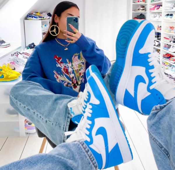 Giày Nike Air Jordan 1 Retro High OG BG 'UNC' 575441-117 - Ảnh 3