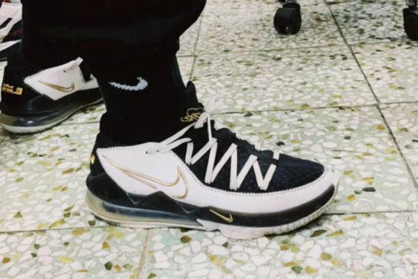 Giày Nike Lebron 17 Low EP 'Metallic Gold' CD5006-101 - Ảnh 7