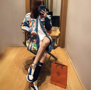 Alternative view of Giày Nike Air Jordan 1 High Zip 'Blue Void Citron' AQ3742-100