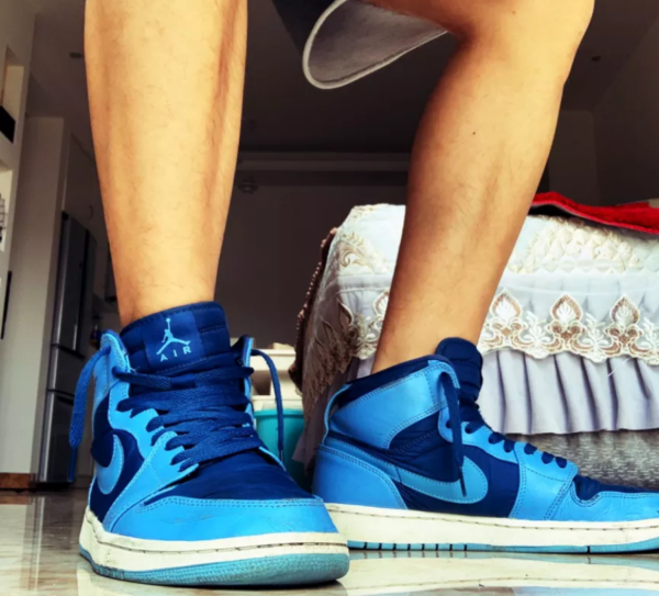 Giày Air Jordan 1 High Strap 'French Blue' 342132-407 - Ảnh 2
