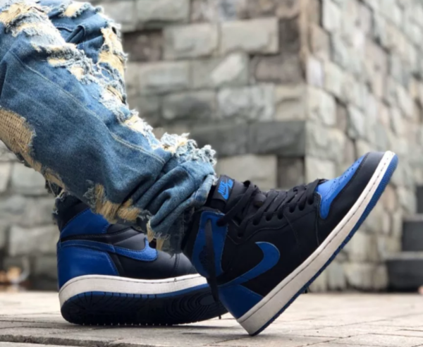 Giày Nike Air Jordan 1 High FlyEase GS 'Hyper Royal' CT4897-041 - Ảnh 2