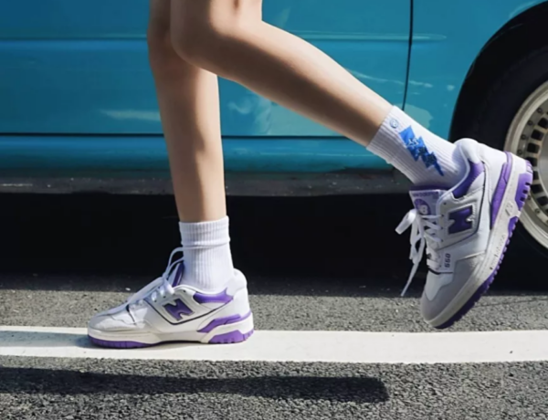 Giày New Balance 550 'White Purple' BB550WR1 - Ảnh 2