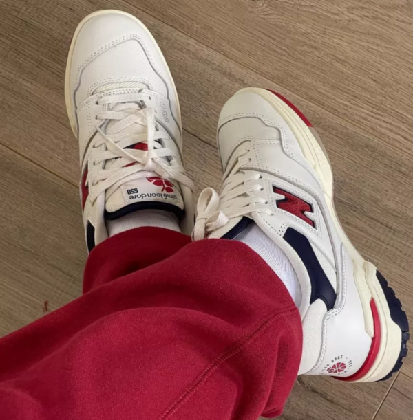 Giày New Balance Aimé Leon Dore x 550 'Red Navy' BB550A3 - Ảnh 3