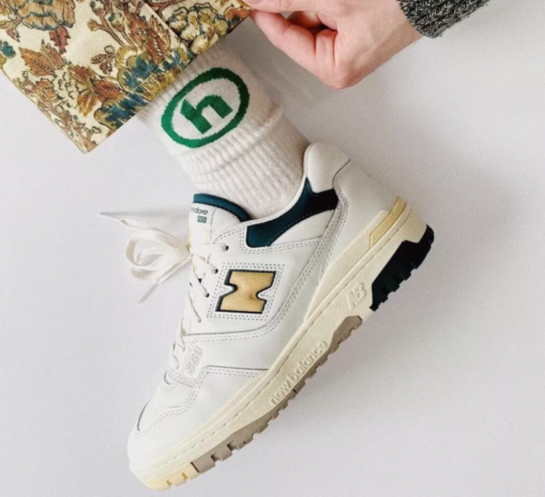 Giày New Balance Aimé Leon Dore x 550 'Green Yellow' BB550A2 - Ảnh 2