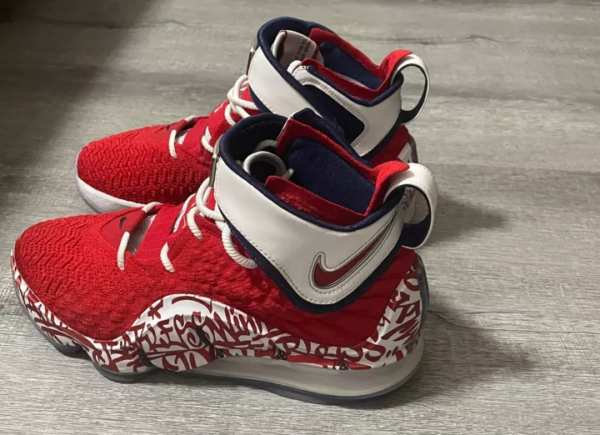 Giày Nike LeBron 17 EP 'LeBron 4 Red Graffiti' CT6052-600 - Ảnh 10