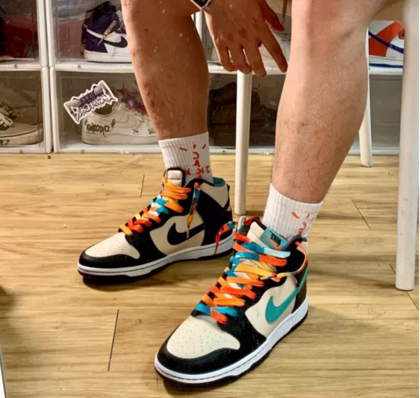 Giày Nike Dunk High 'Beige Black' DO9455-200 - Ảnh 3