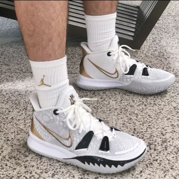 Giày Nike Kyrie 7 EP 'White Metallic Gold' CQ9327-101 - Ảnh 3