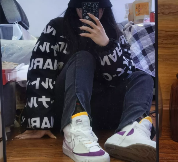 Giày Nike Zoom Blazer Mid Edge SB 'White Viotech' DA2189-100 - Ảnh 9