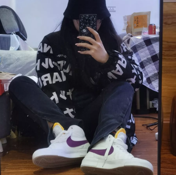 Giày Nike Zoom Blazer Mid Edge SB 'White Viotech' DA2189-100 - Ảnh 8