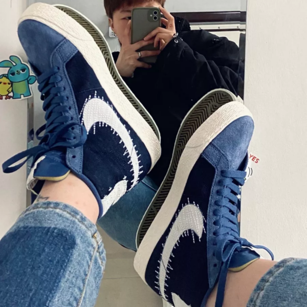 Giày Nike Blazer Mid SB 'Sashiko Pack Mystic Navy' CT0715-400 - Ảnh 11