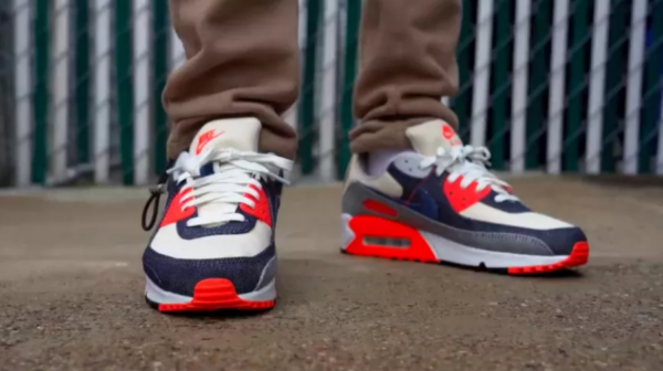 Giày Nike Denham x Air Max 90 'Infrared' CU1646-400 - Ảnh 5