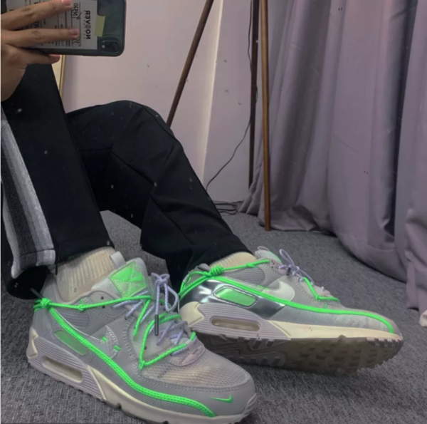 Giày Nike Air Max 90 'Sail Neon Green' CZ9078-010 - Ảnh 7