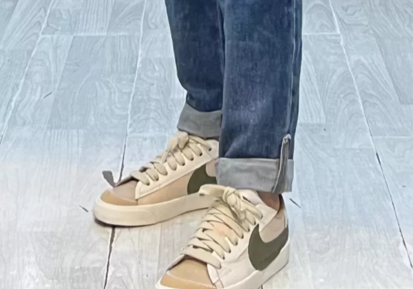 Giày Nike Blazer Low 77 Jumbo 'Sand Drift Medium Olive' DQ1470-105 - Ảnh 9