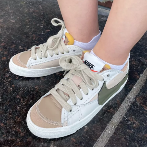 Giày Nike Blazer Low 77 Jumbo 'Sand Drift Medium Olive' DQ1470-105 - Ảnh 8