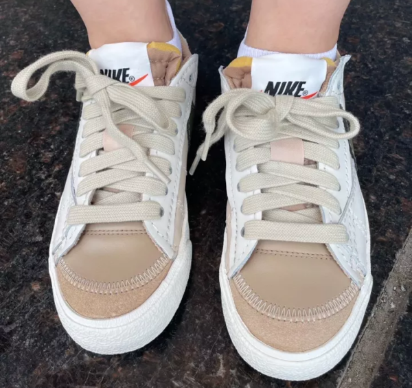 Giày Nike Blazer Low 77 Jumbo 'Sand Drift Medium Olive' DQ1470-105 - Ảnh 7