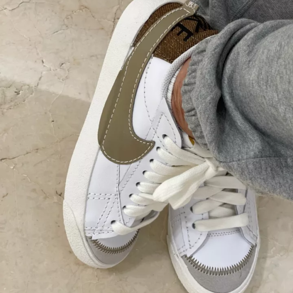 Giày Nike Blazer Low 77 Jumbo 'Khaki Hazel Rush' DZ2772-121 - Ảnh 9