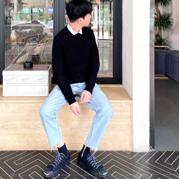 Giày Converse Jack Purcell 'Triple Black' 169597C - Ảnh 2