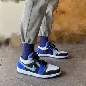 Alternative view of Giày Nike Air Jordan 1 Low 'Black Blue White' DH0206-400