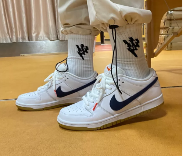 Giày Nike Dunk Low Pro Iso Sb 'Orange Label White Navy' CZ2249-100 - Ảnh 3