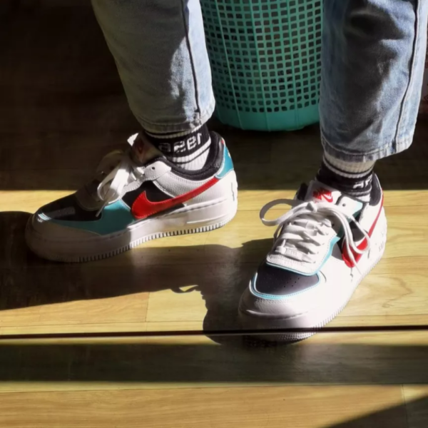 Giày Nike Wmns Air Force 1 Shadow 'White Bleached Aqua' DA4291-100 - Ảnh 5