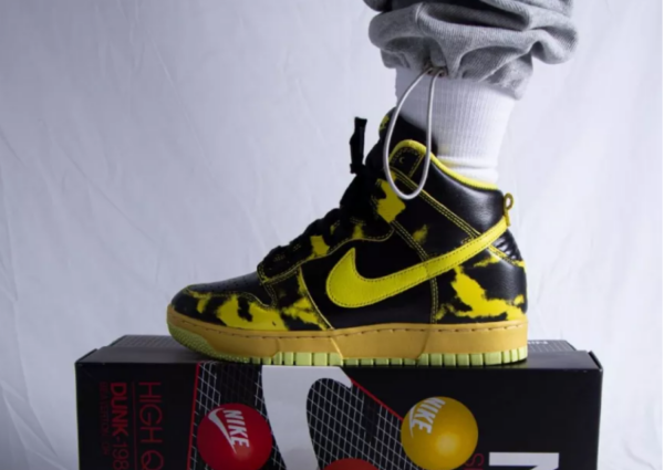 Giày Nike Dunk High 1985 SP 'Yellow Acid Wash' DD9404-001 - Ảnh 4