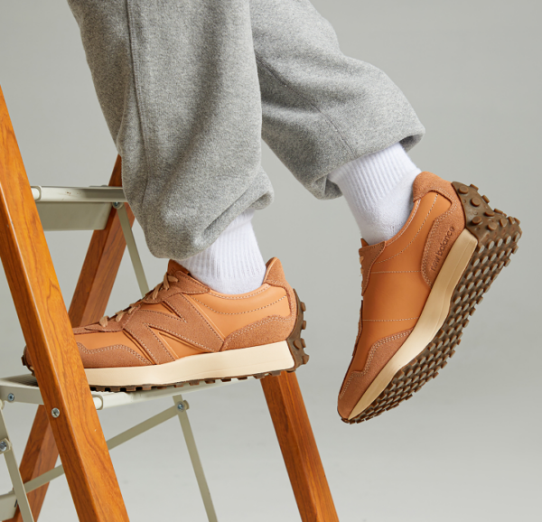 Giày New Balance 327 'Brown Premium Leather' MS327PL - Ảnh 6