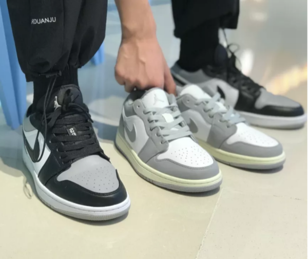 Giày Nike Air Jordan 1 Low 'Shadow Toe' 553558-052 - Ảnh 3