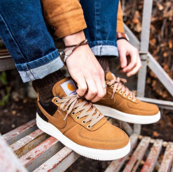 Giày Nike Air Force 1 Low Carhartt WIP 'Ale Brown' AV4113-200 - Ảnh 3