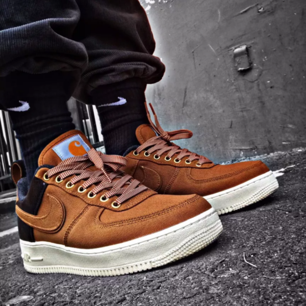 Giày Nike Air Force 1 Low Carhartt WIP 'Ale Brown' AV4113-200 - Ảnh 4