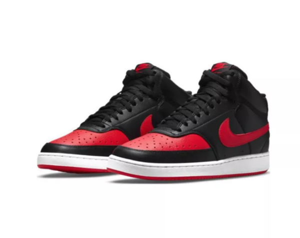Giày Nike Court Vision Mid 'Black Red' DM8682-001 - Ảnh 3