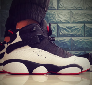 Alternative view of Giày Nike Jordan 6 Rings Black White Red 322992-012