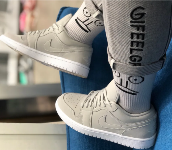 Giày Nike Air Jordan 1 Low Grey Fog DC0774-002 - Ảnh 4