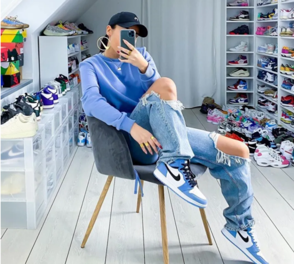 Giày Nike Air Jordan 1 Retro High OG GS 'University Blue' 575441-134 - Ảnh 7