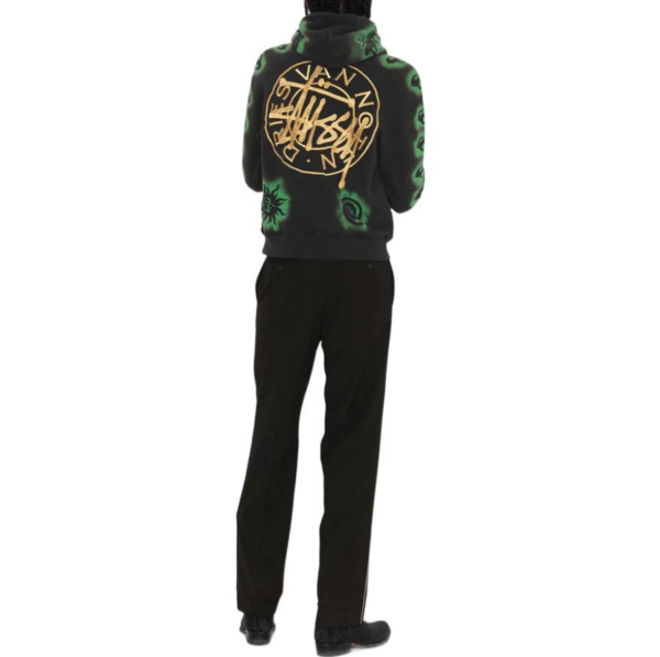 Ao Stussy x Dries Van Noten Embroidered Hoodie 'Black'