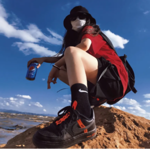 Giay Nike Air Force 1 Low LV8 KSA Worldwide 'Black Orange' CT4683-001