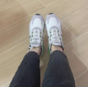 Giay Nike Air Max 270 React 'White Grey Electric Green' CI3866-100