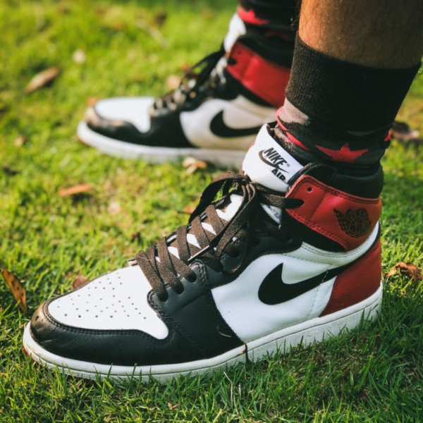 Giày Nike Air Jordan 1 Retro 'Black Toe' 555088-125 - Ảnh 7