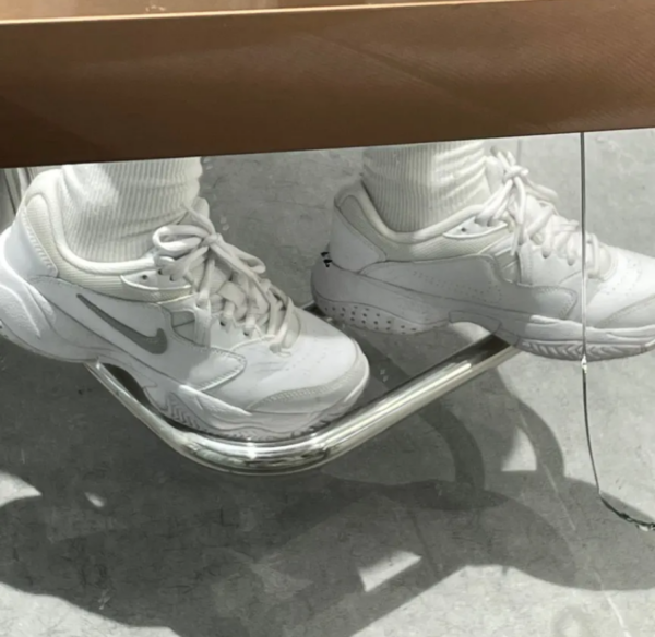 Giày Tennis Nike Court Lite 2 Girl's 'White Metallic Silver' CD0440-105 - Ảnh 2