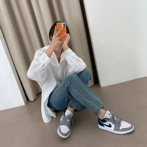 Giày Nike Air Jordan 1 Low 'French Blue' DC0774-042 - Ảnh 6