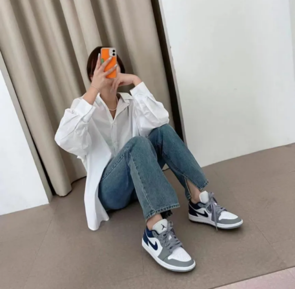 Giày Nike Air Jordan 1 Low 'French Blue' DC0774-042 - Ảnh 7