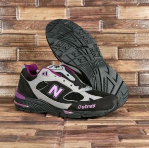 Giay New Balance Stray Rats x 991 'Black Purple' W991SRP