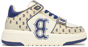 Giay MLB Chunky Liner Mid Monogram Boston 'Blue Beige' 3ASXLM13N-43BGL