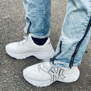 Giay MLB Big Ball Chunky New York Yankees 'White' 3ASHCS12N-50WHS