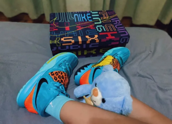 Giày Nike Kyrie 6 EP 'Animal Print Oracle Aqua' BQ4631-300 - Ảnh 4