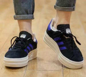 Giay Adidas Gazelle Bold 'Black Lucid Blue' HQ4408