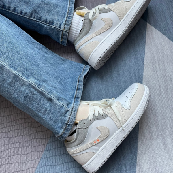 Giày Nike Air Jordan 1 Low SE GS Craft ‘Inside Out’ DQ3727-100 - Ảnh 3
