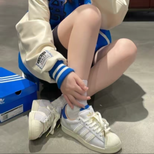 Giay Adidas Superstar 'Off White Blue' HQ6458