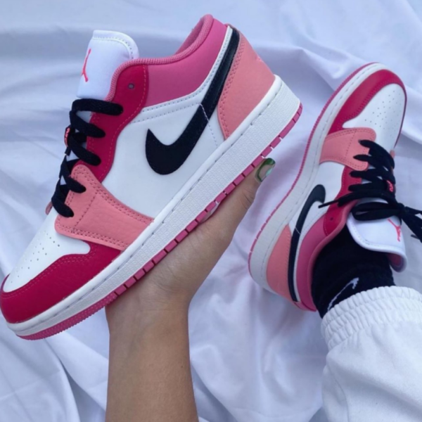 Giày Nike Air Jordan 1 Low GS 'White Pinksicle' 553560-162 - Ảnh 4